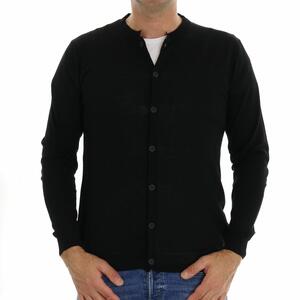 CARDIGAN GIROCOLLO NERO